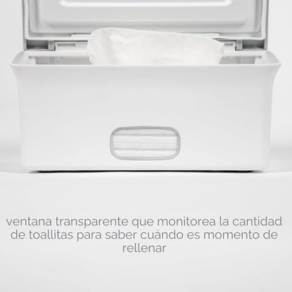 Ubbi Dispensador de Toallitas Húmedas - Minimalista y Práctico (Blanco)