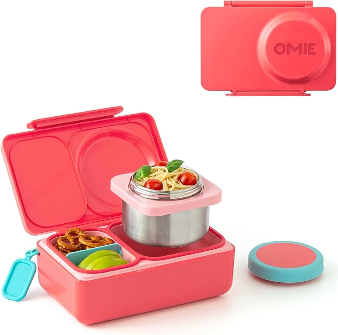 Lonchera Térmica Estilo Bento OmieBox Up Rosa Cherry OMUP04
