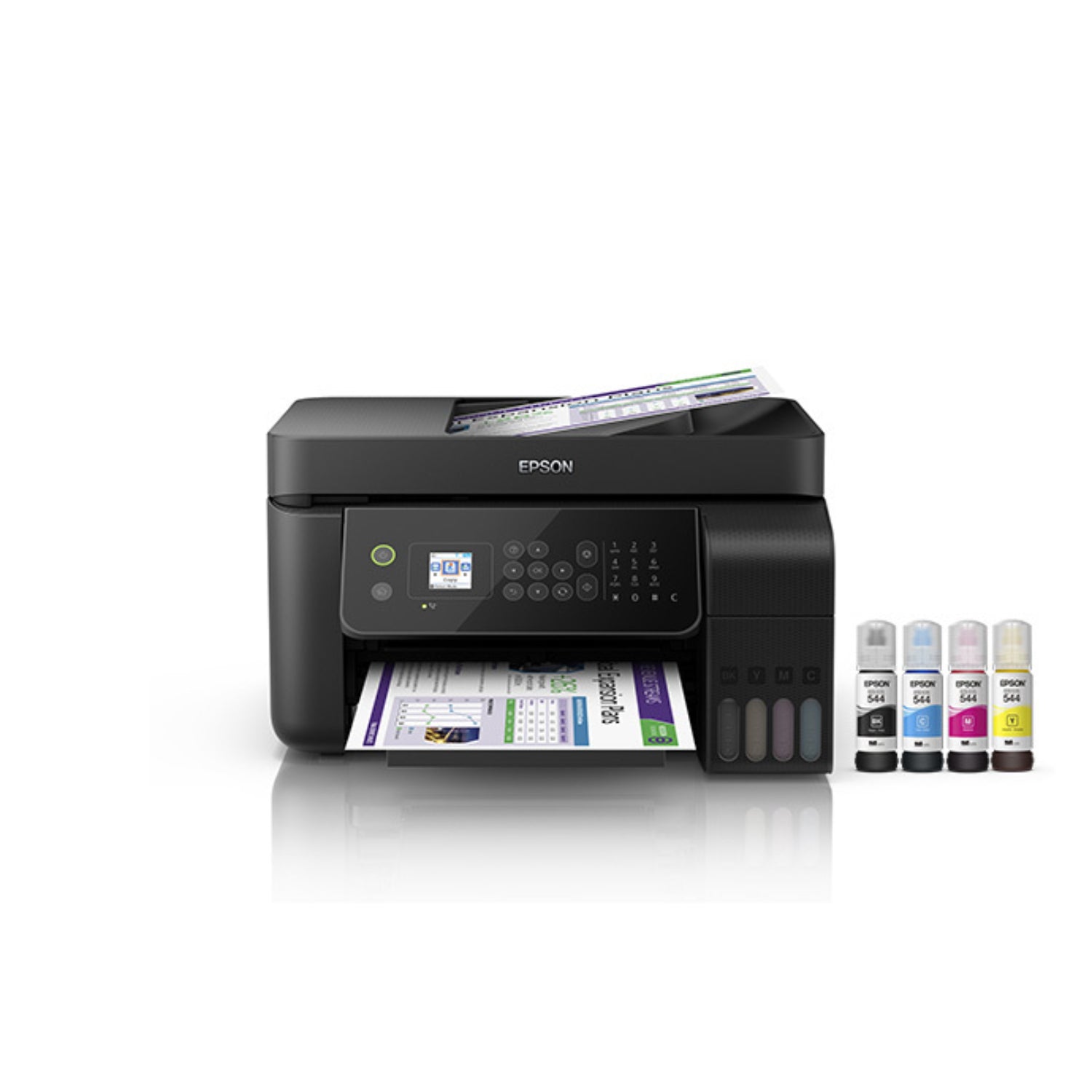 Impresora EPSON LL05 negra, impresión de documentos y fotos, con tintas de colores