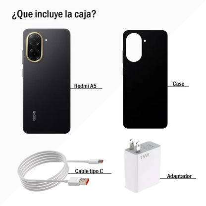 Xiaomi Redmi A5 Negro 128GB / 4GB RAM – Pantalla 6.71" y Batería 5000mAh