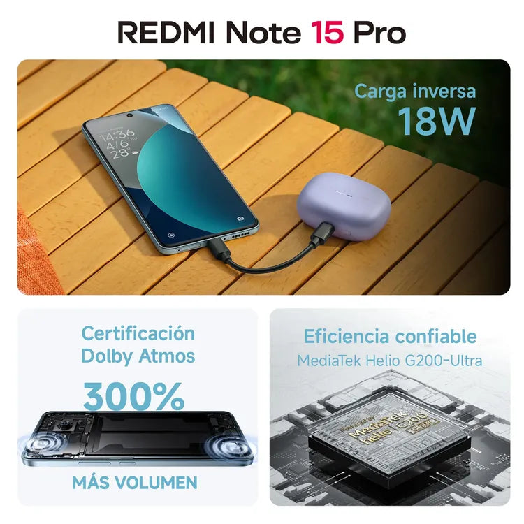 CELULAR XIAOMI NOTE 15 PRO NEGRO 8256GB
