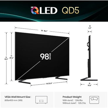 TV HISENSE QLED 98 SMART VIDAA UHD 4K Q