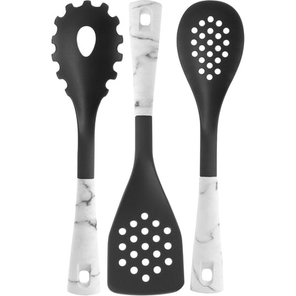 Set Utensilios Oster Evermarble 5pz Nylon Mármol Blanco 137533.05