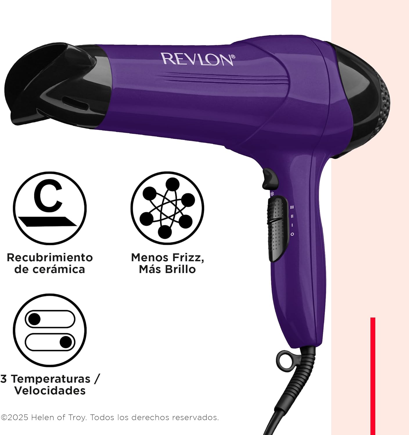 チャタロウ Combo Revlon Control Frizz: Secadora 1875W + Plancha Cerámica 1