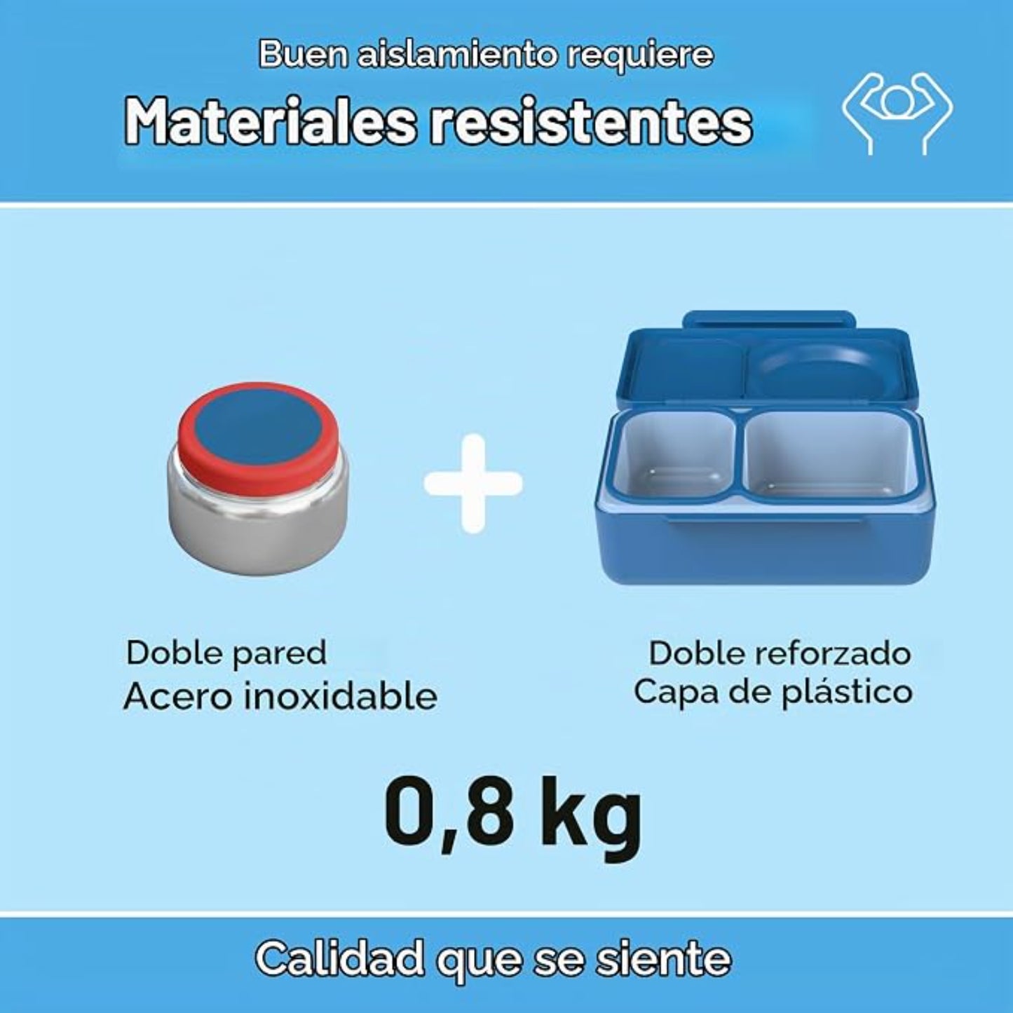Lonchera OmieBoxUP Azul Cósmico - Lonchera Térmica Premium OMUP05