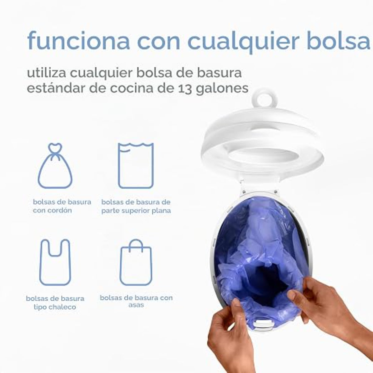 Ubbi Cubo de Pañales - Acero Inoxidable, Acabado Matte Blanco