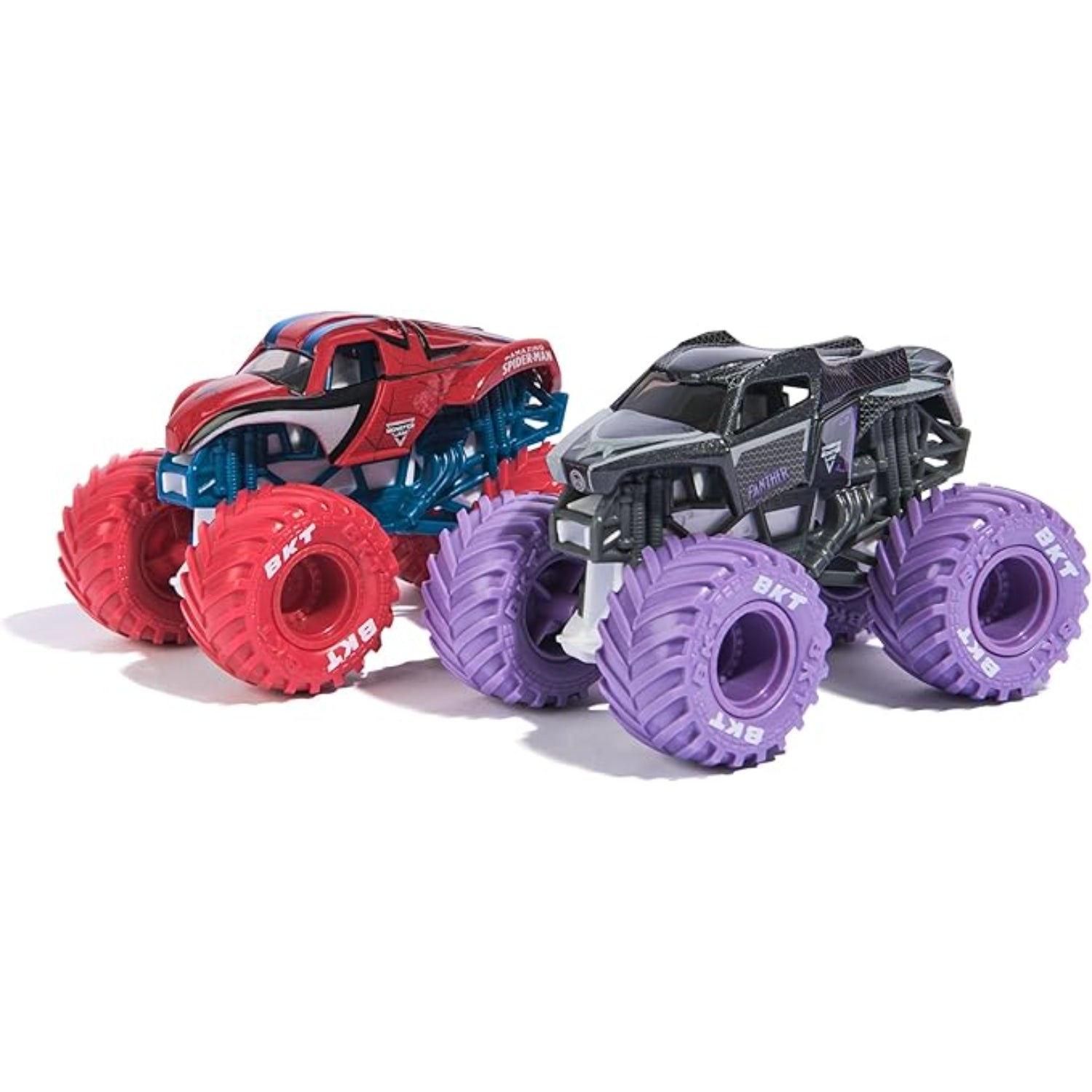 MONSTER JAM SPIDERMAN VS BLACK PHANTER