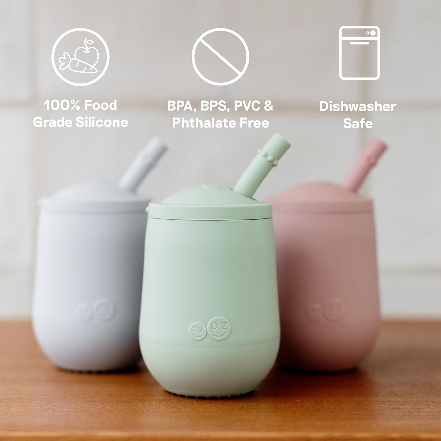 EZPZ Mini Cup + Straw Training System Coral PKSTC004