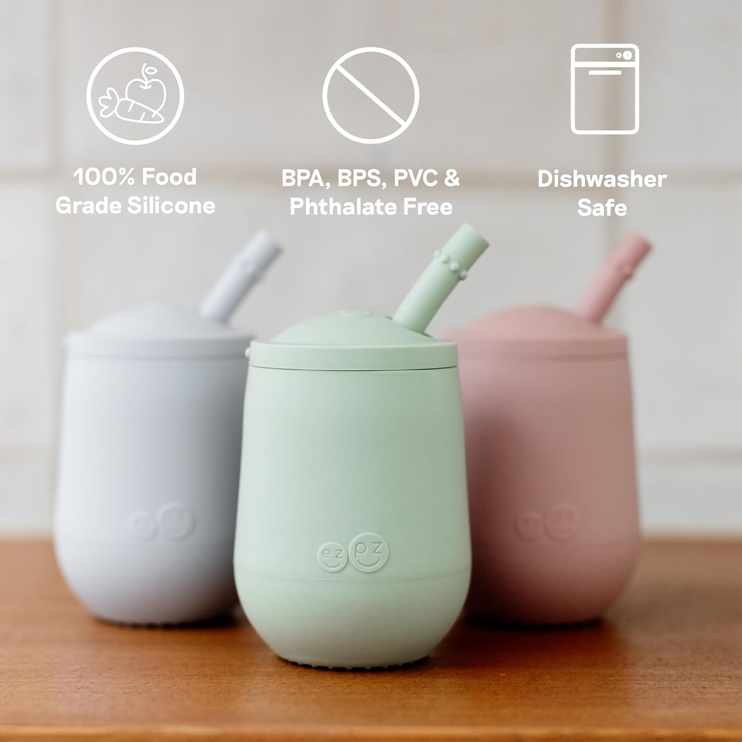 EZPZ Mini Cup + Straw Training System Coral PKSTC004