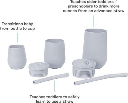 Set de Vasos de Desarrollo EZPZ Developmental Cup Set Pewter PCDCP003