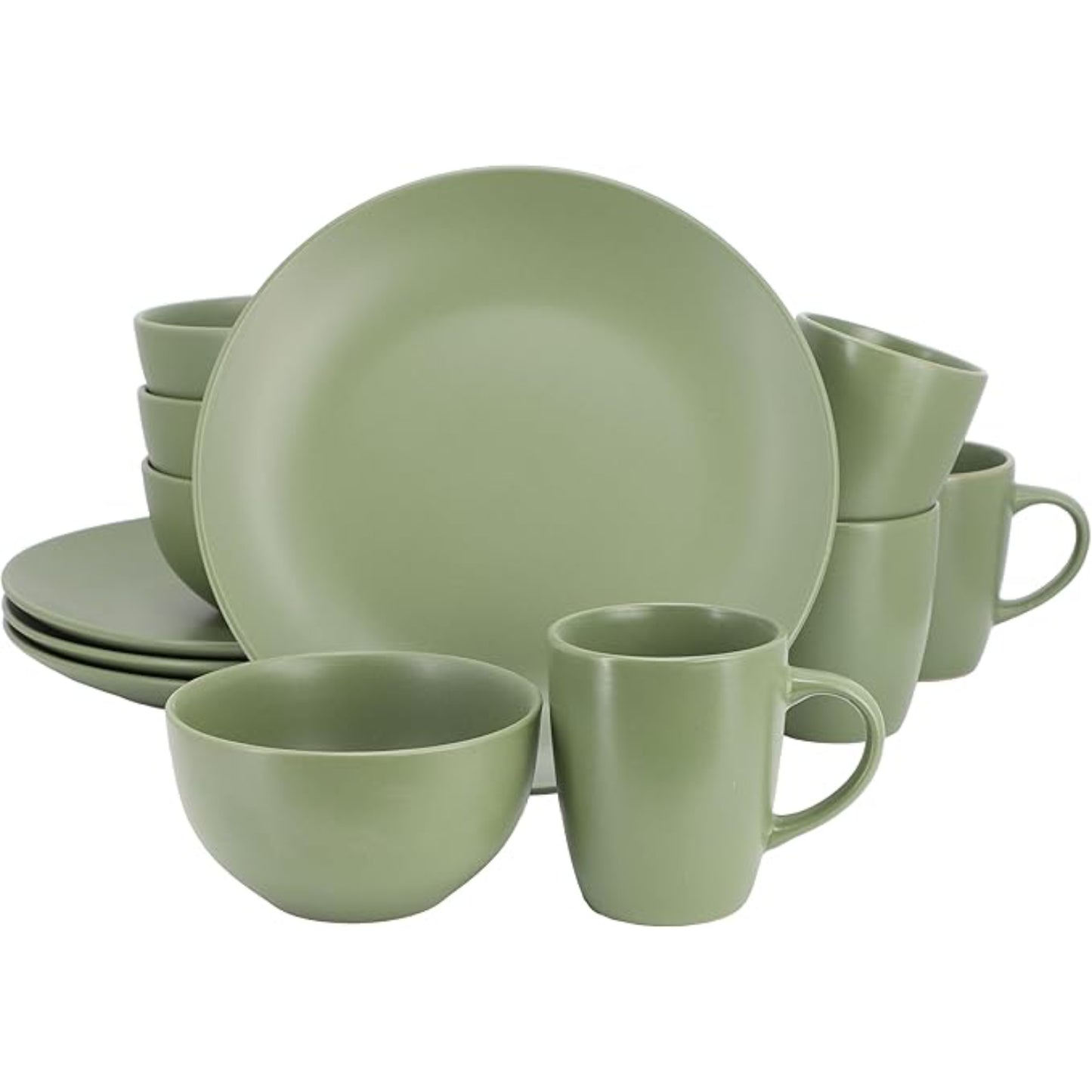 Set de Vajilla Everyday Plus 12 Piezas - Color Verde