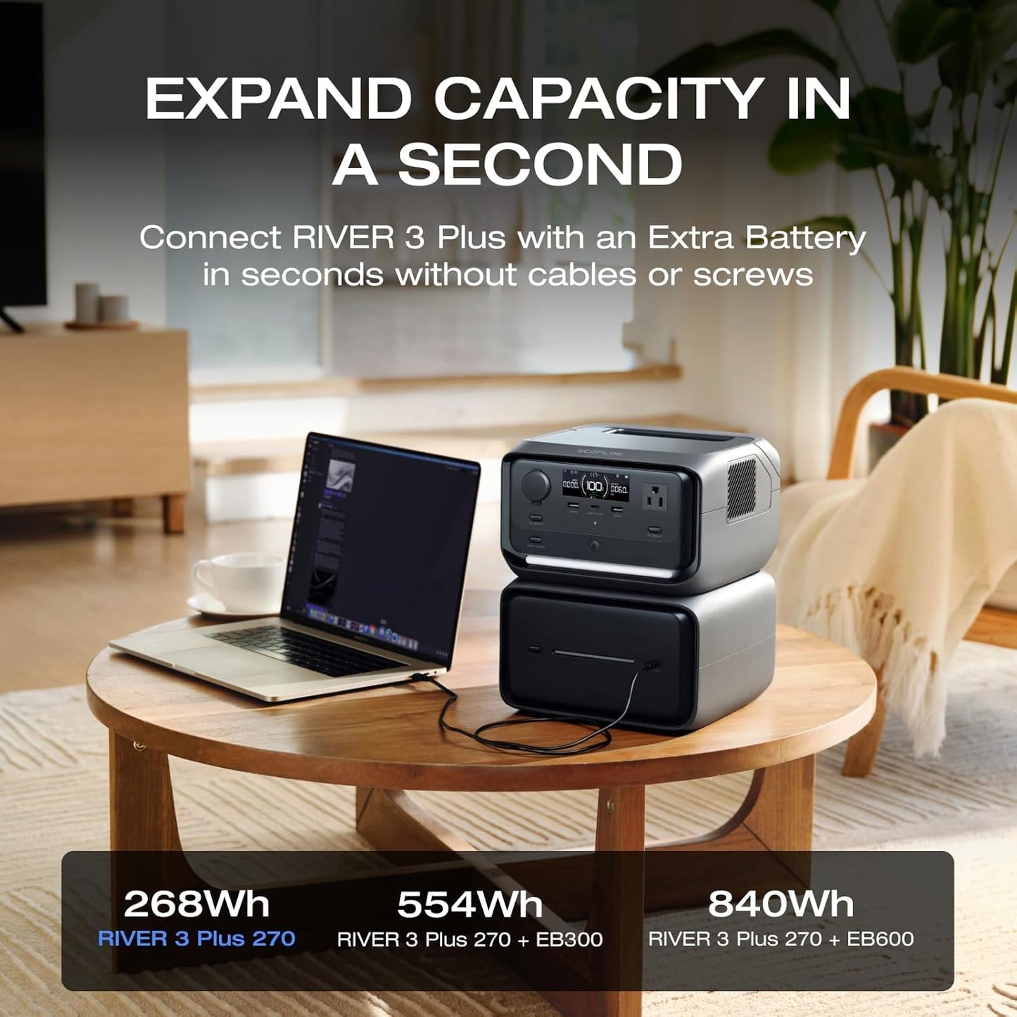 ESTACION PORTATIL ECOFLOW RIVER 3 PLUS 268WH