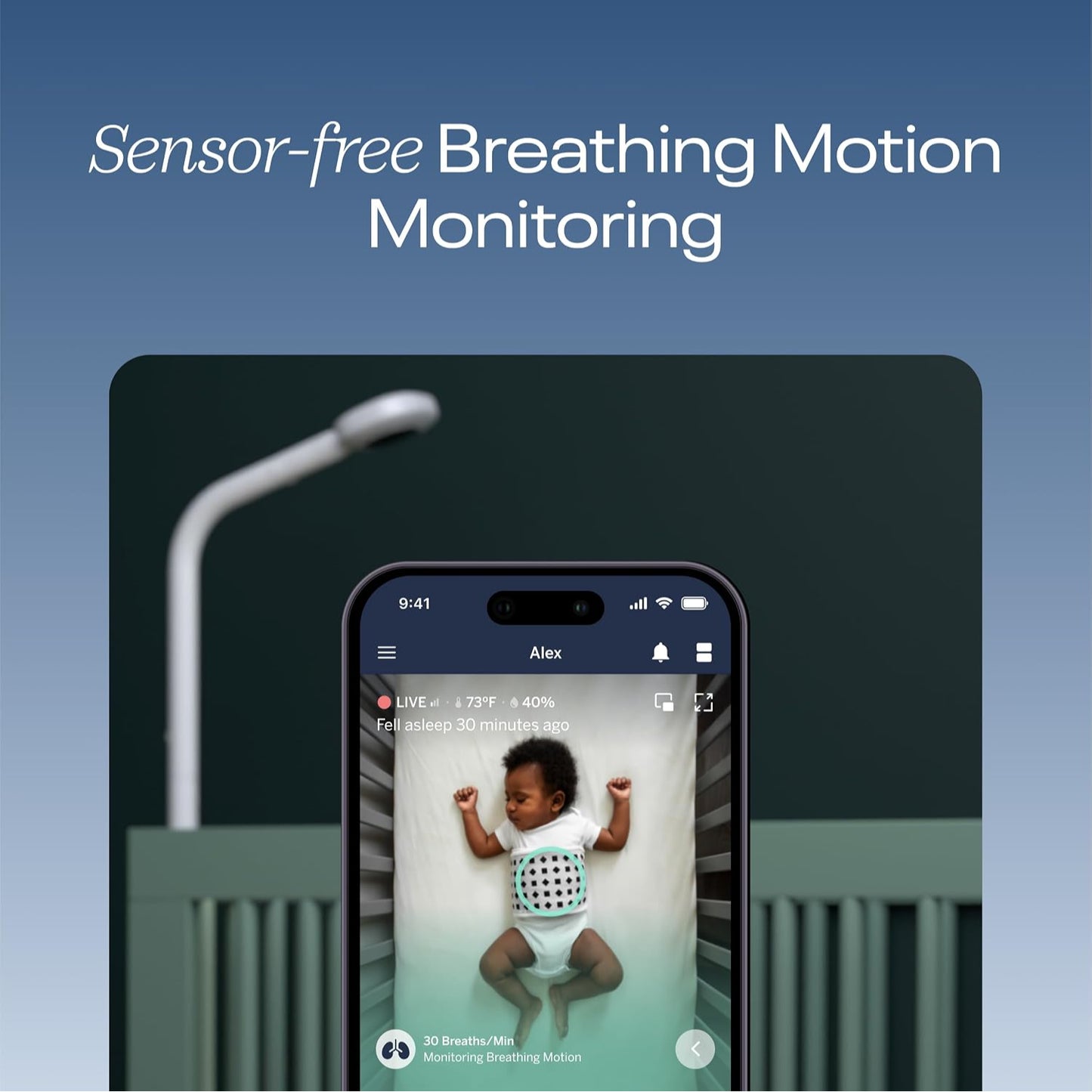 Monitor de Bebé Inteligente Nanit Pro con Soporte de Piso Gen 2 N303NW