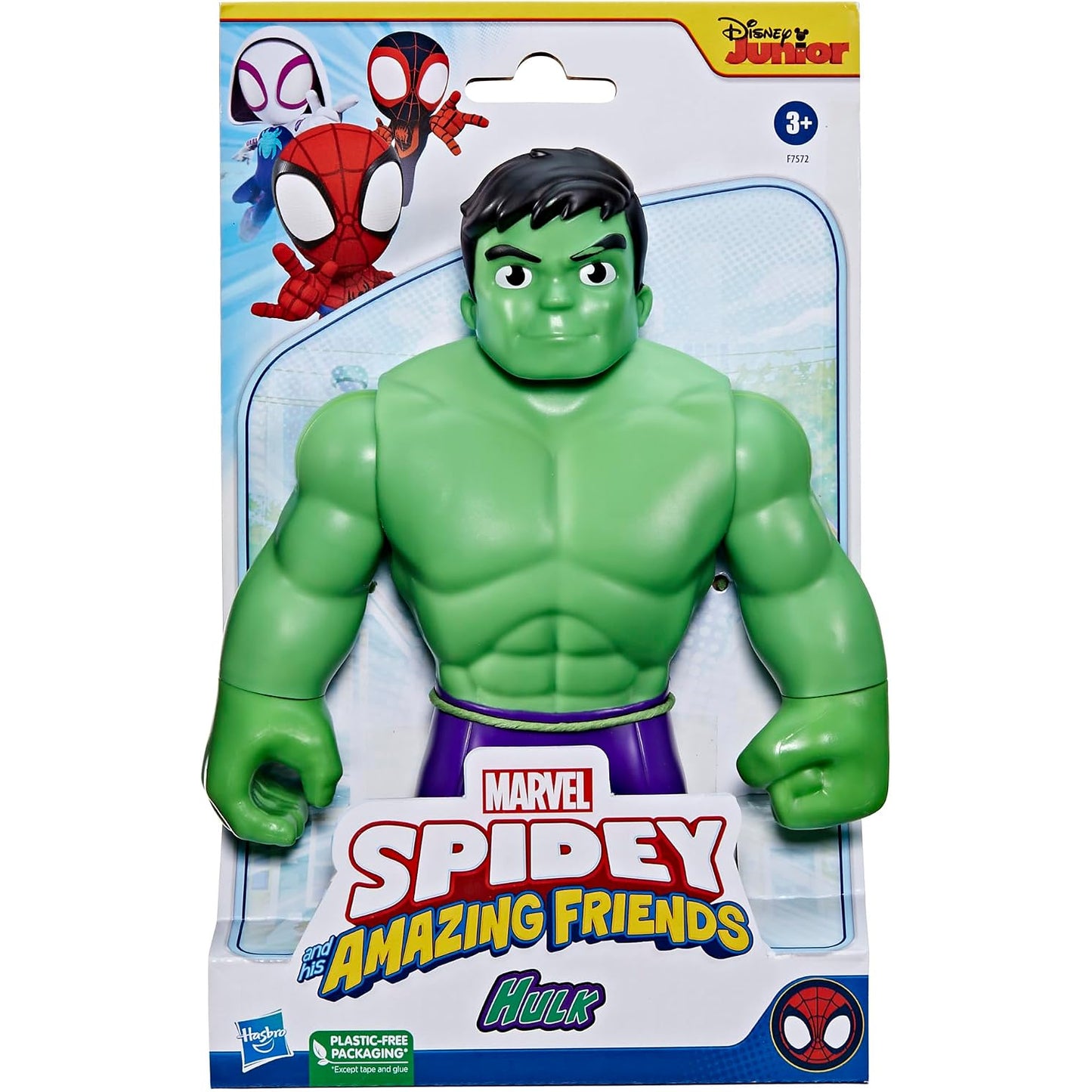 Figurita Hulk verde de Marvel Spidey y sus amigos, juguete para niños
