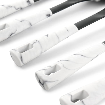 Set Utensilios Oster Evermarble 5pz Nylon Mármol Blanco 137533.05