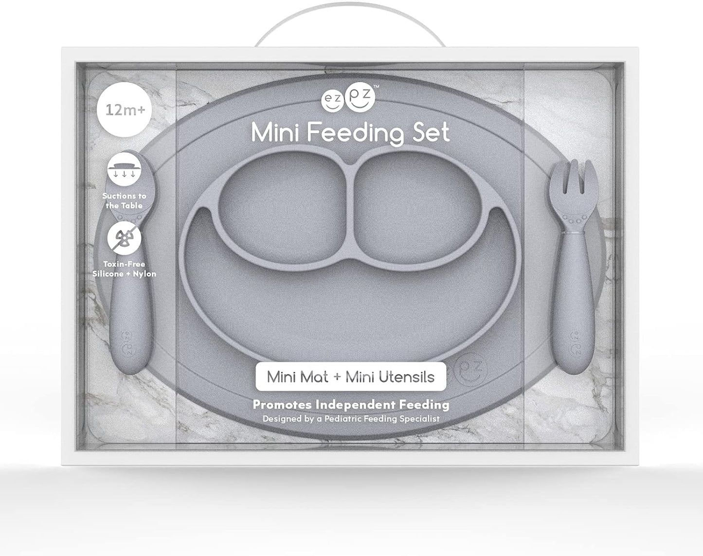 Set de Alimentación EZPZ Mini Feeding Set Pewter PKMFP003