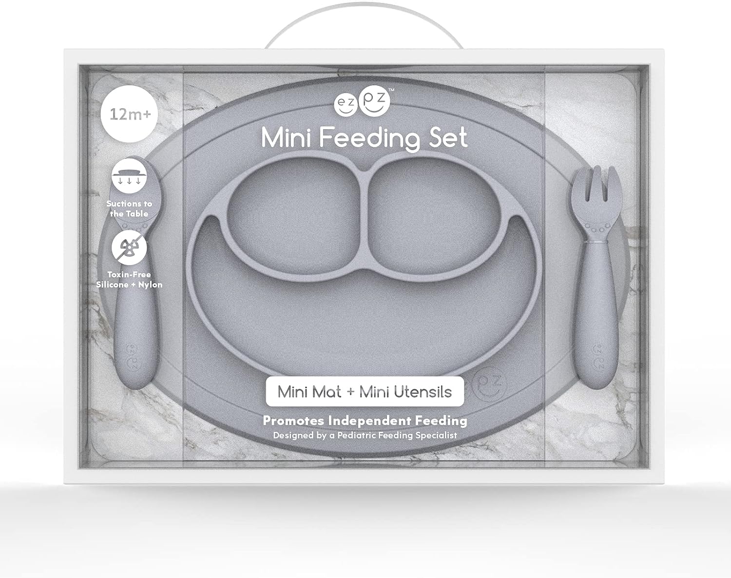 Set de Alimentación EZPZ Mini Feeding Set Pewter PKMFP003