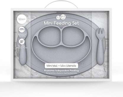 Set de Alimentación EZPZ Mini Feeding Set Pewter PKMFP003