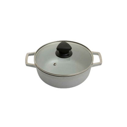 CALDERO D/ALUM. C/TAPA VIDRIO 26CM ORIG
