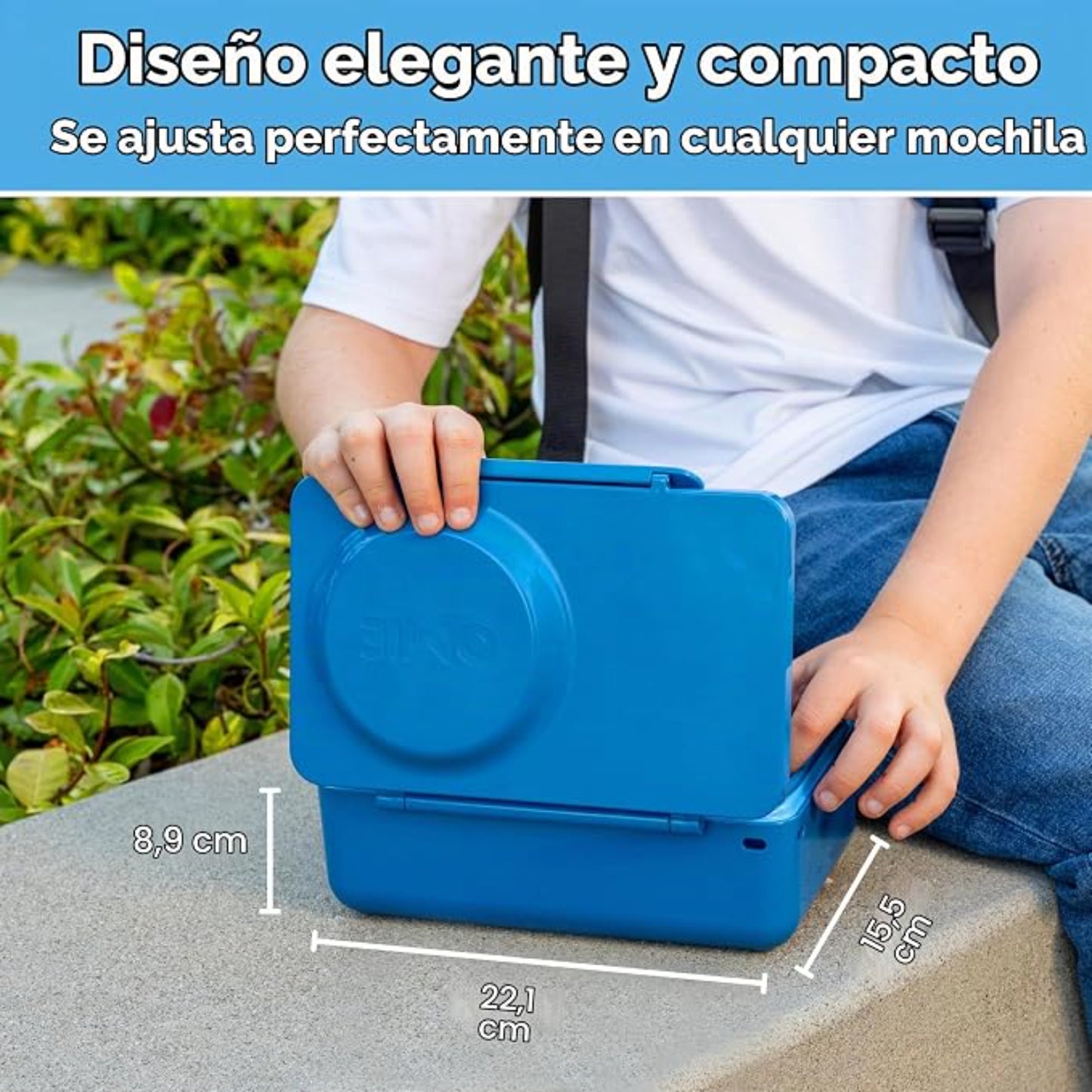 Lonchera OmieBoxUP Azul Cósmico - Lonchera Térmica Premium OMUP05