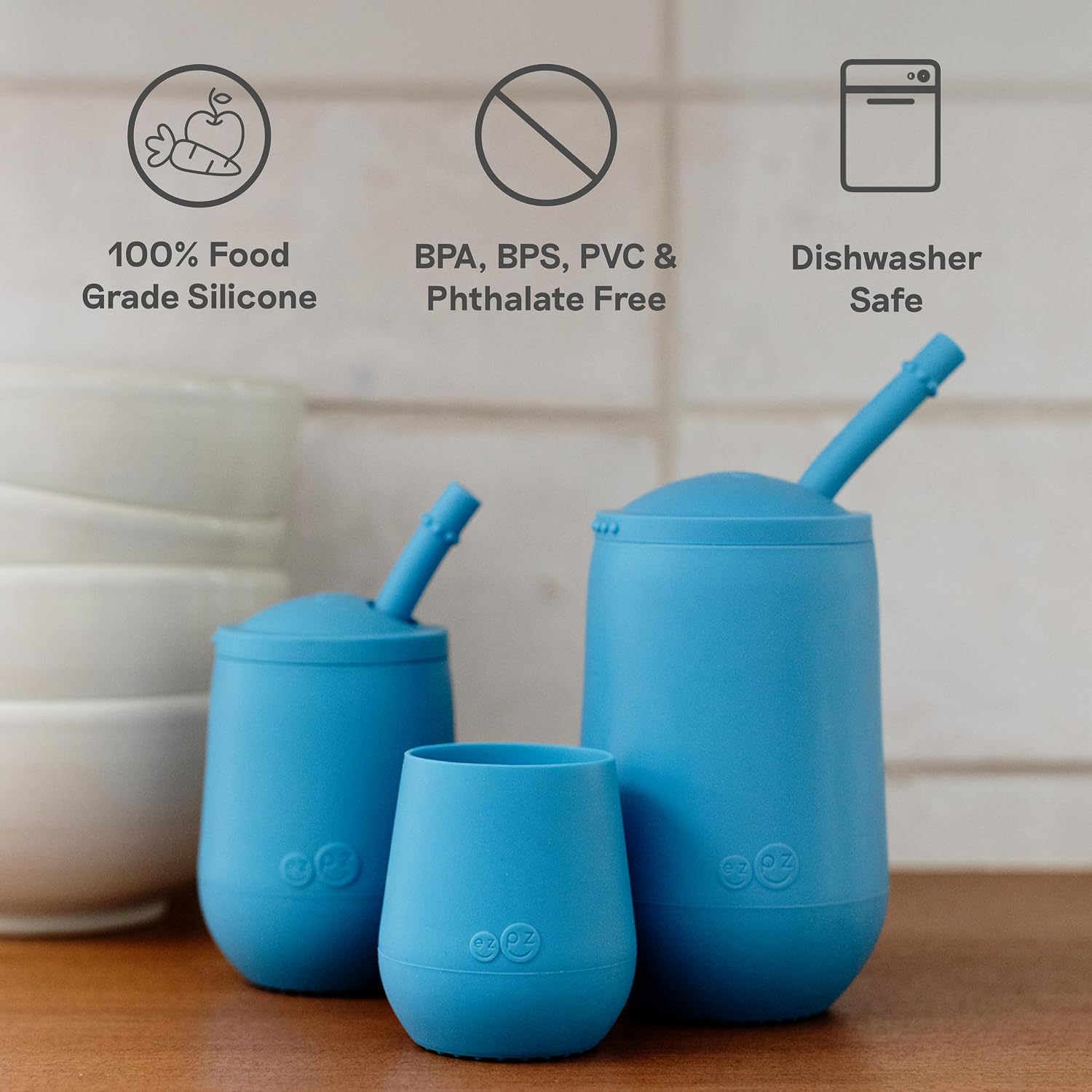 Set de Vasos de Desarrollo EZPZ Developmental Cup Set Blush PCDCB005
