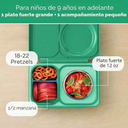 Lonchera Térmica Estilo Bento OmieBox Up Verde Jade OMUP17