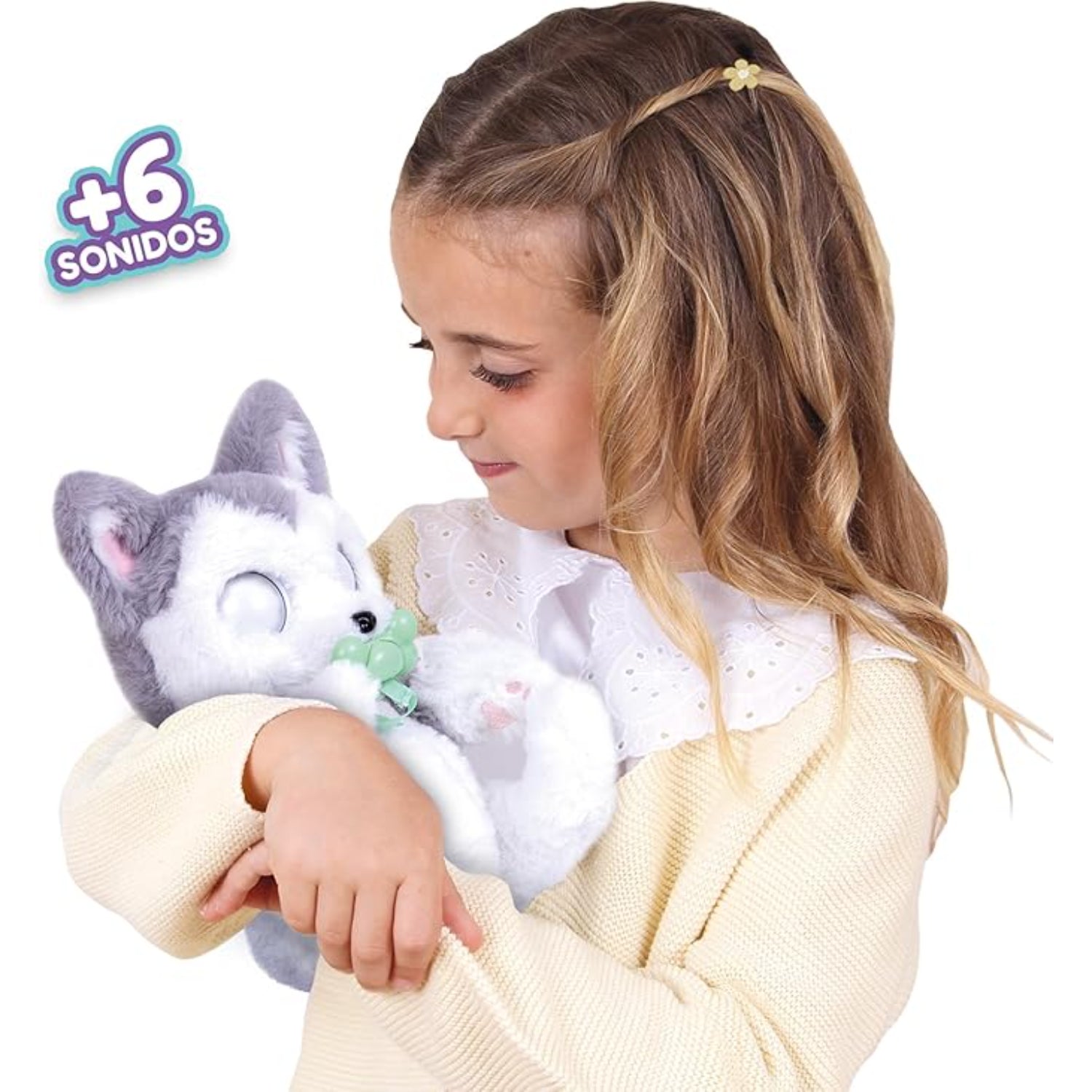 Baby Paws: Cachorro Husky Interactivo con Cobija y Chupón