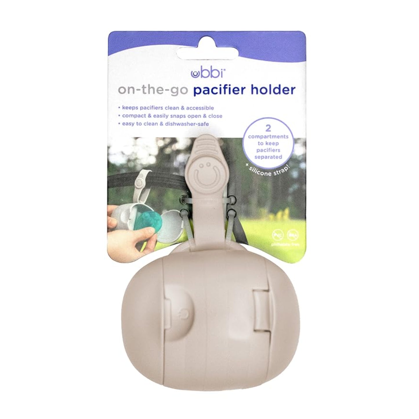 Estuche Portátil para Chupete Taupe Ubbi 10205