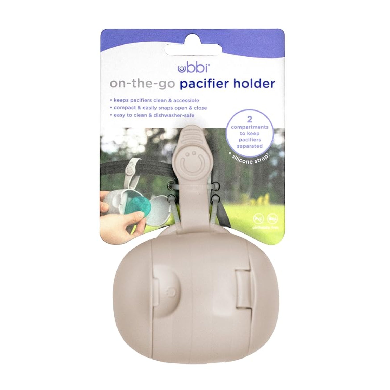 Estuche Portátil para Chupete Taupe Ubbi 10205