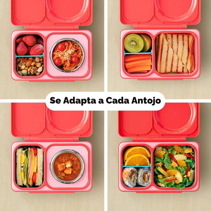Lonchera Térmica Estilo Bento OmieBox Up Rosa Cherry OMUP04