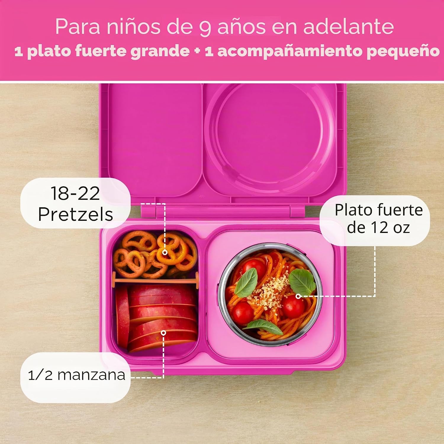 Lonchera Térmica Bento OmieBox Up Pop Rosa OMUP14