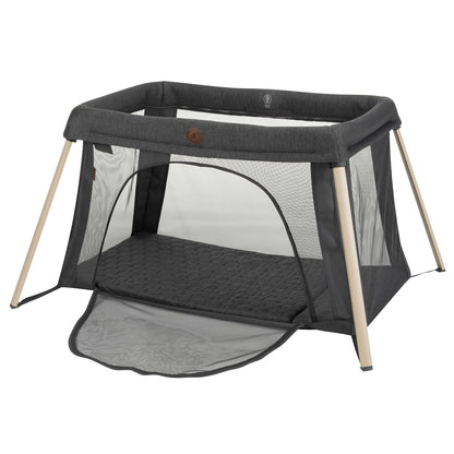 Corral gris MAXI COSI con malla y entrada fácil, ideal para bebés
