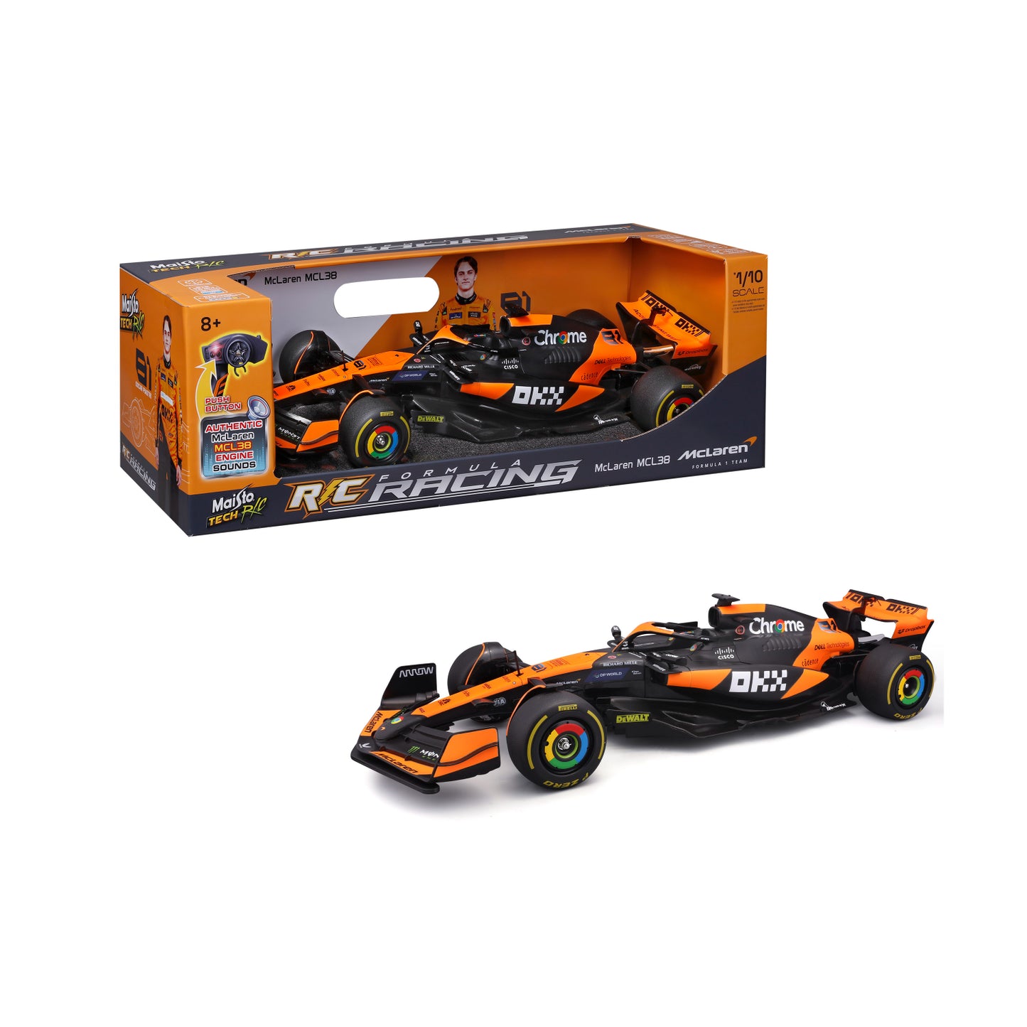 CARRO A CONTROL REMOTO ESCALA 1:10 ALTO RENDIMIENTO MCLAREN 2024