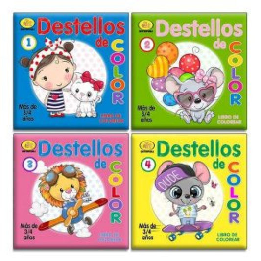 Libro de Actividades Destellos de Color Surtido - Cuaderno de Colorear Creativo (8436049004686)