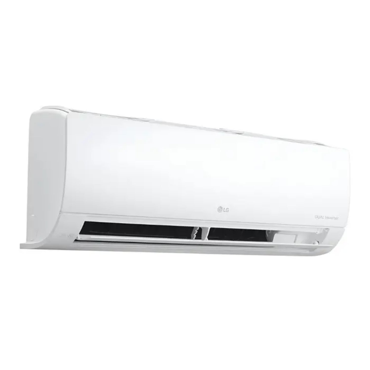 Aire acondicionado LG blanco, vista frontal, ideal para enfriar habitaciones