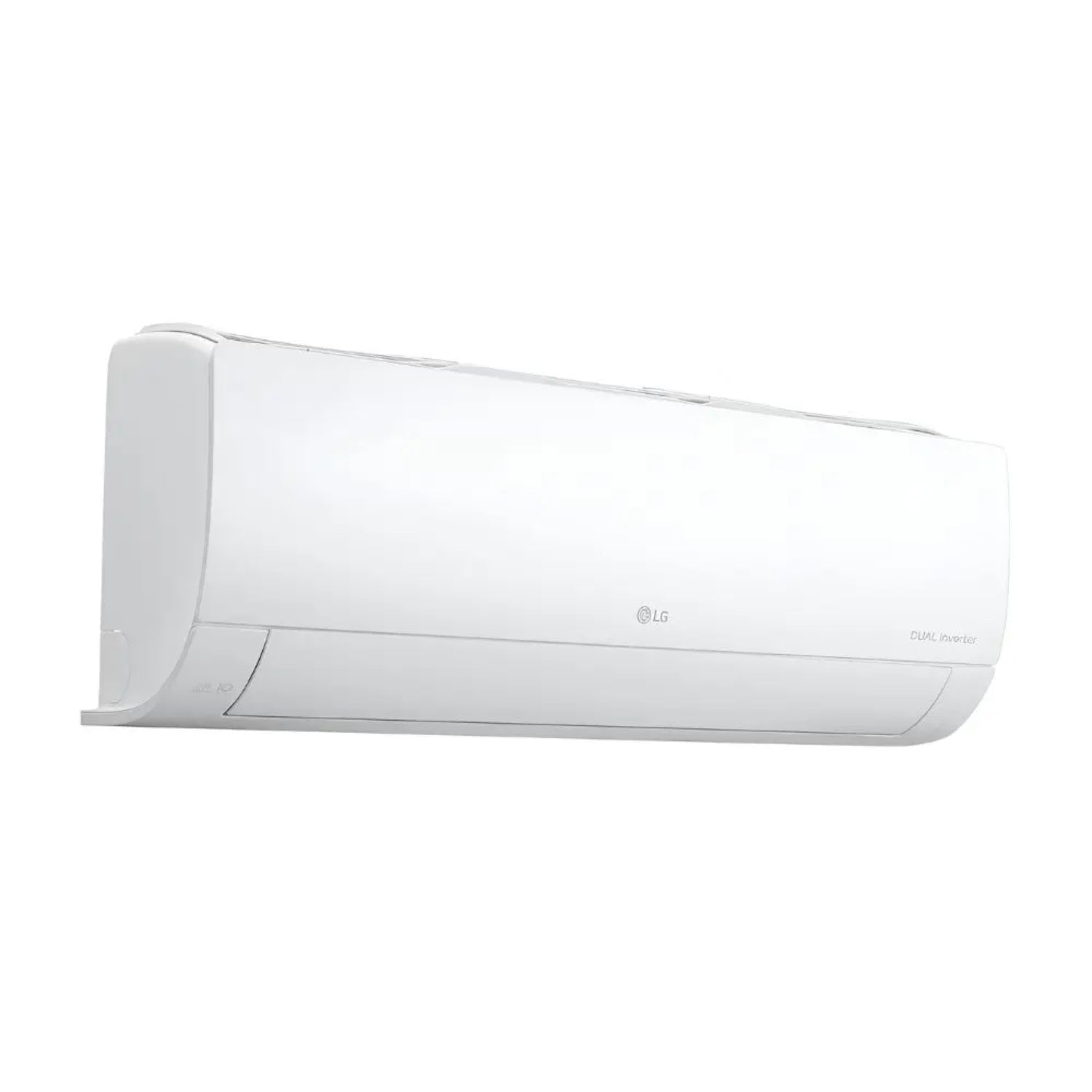 Aire acondicionado blanco LG, instalación en pared, eficiente para enfriar espacios