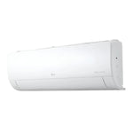 Aire acondicionado LG blanco frontal, instalación en pared, ideal para climatización.