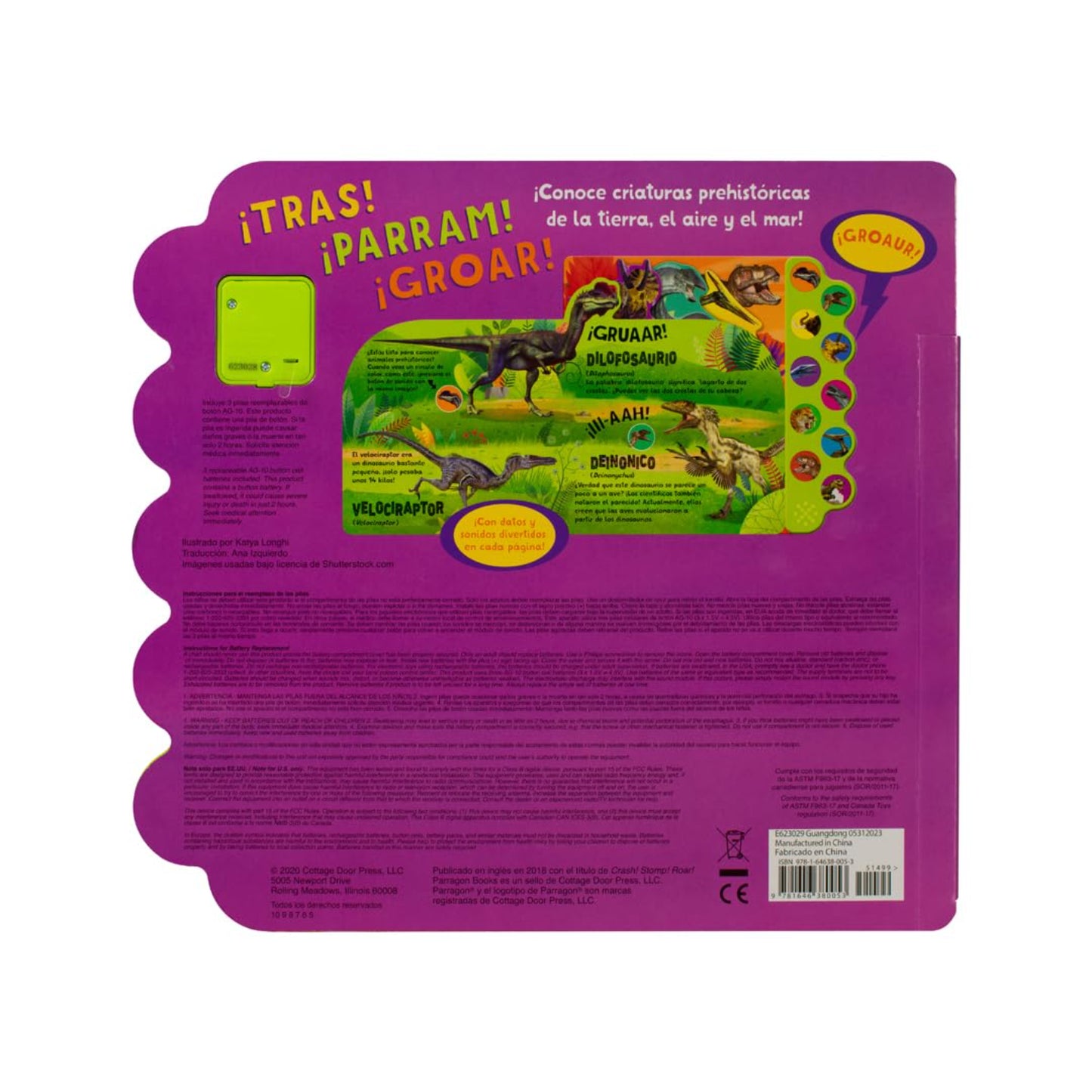 Libro Infantil Escucha: Sonidos de Dinosaurios - Experiencia Sensorial Interactiva (9781646380053)