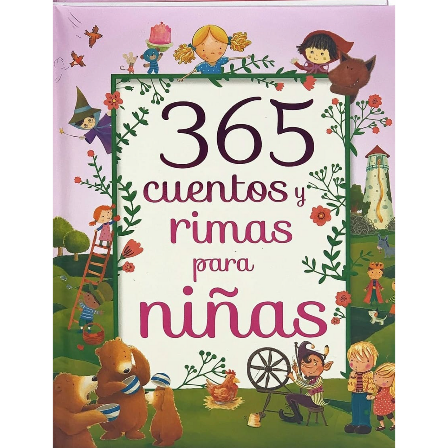 Libro 365 Cuentos y Rimas para Niñas - Colección Infantil Tapa Dura Acolchada (9781680528855)