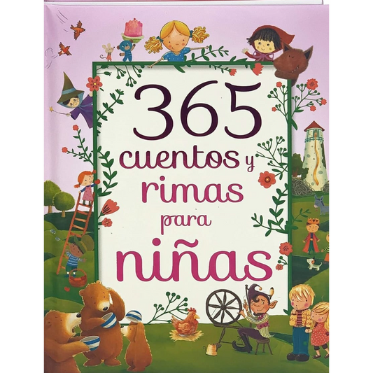 Libro 365 Cuentos y Rimas para Niñas - Colección Infantil Tapa Dura Acolchada (9781680528855)