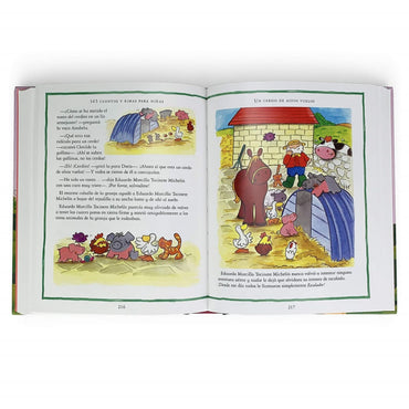Libro 365 Cuentos y Rimas para Niñas - Colección Infantil Tapa Dura Acolchada (9781680528855)