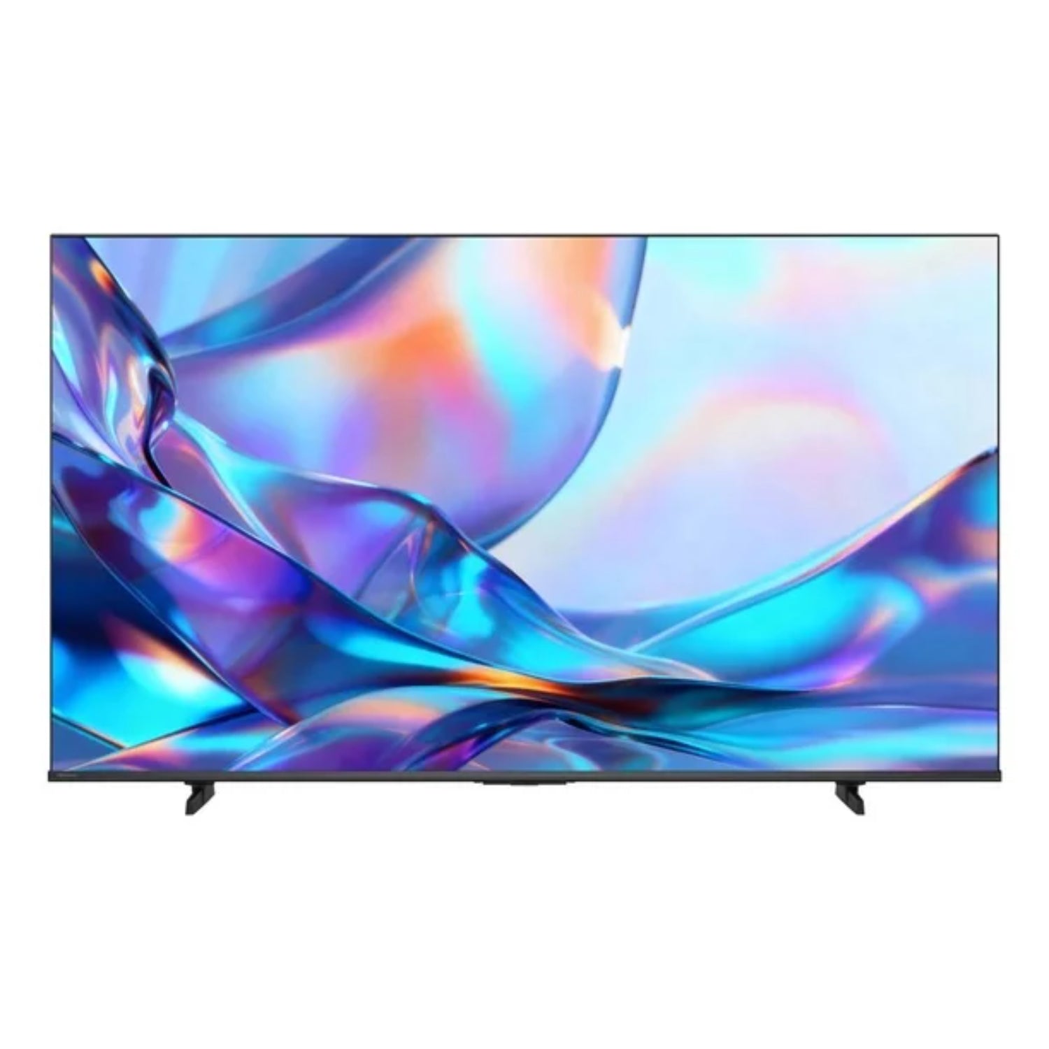 Televisor HISENSE inteligente frontal con pantalla brillante y colores vibrantes