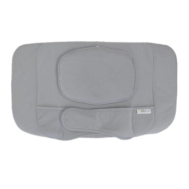 Almohadas grises BBLUV vista superior, ideal para descanso y confort.