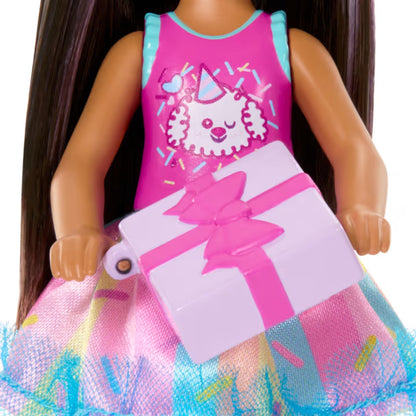 BARBIE CHELSEA CUMPLEAERA FALDA AZUL