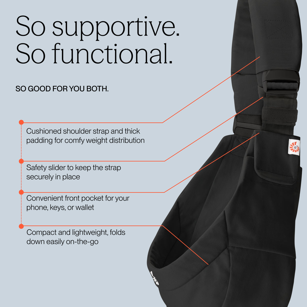 EB CARGADOR LATERAL UPSIE SLING NEGRO