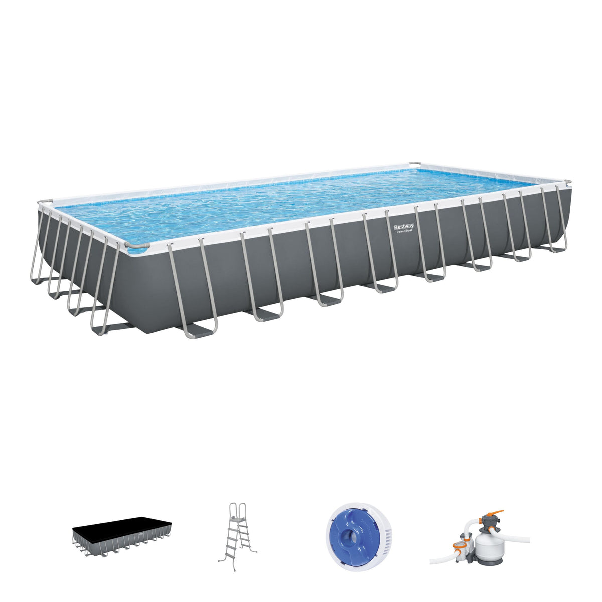 BESTWAY SET PISC. RECT. POWER MET. 31'4