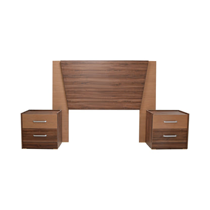 Juego de Cabecera Queen Size Dana Muebles Sinaí con 2 Mesas de Noche