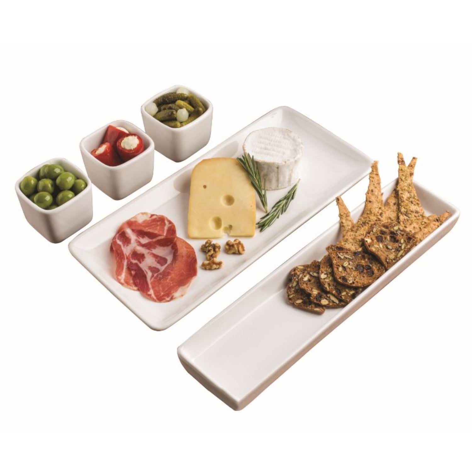 Set de Servicio de Mesa de 5 Piezas Blanco - HJ22425