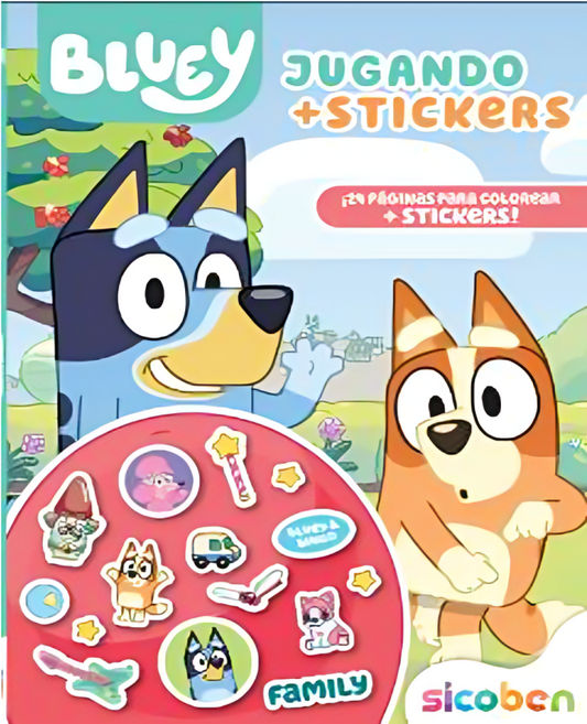 LIBRO COLOREAR C/STICK 24PAGS. BLUEY