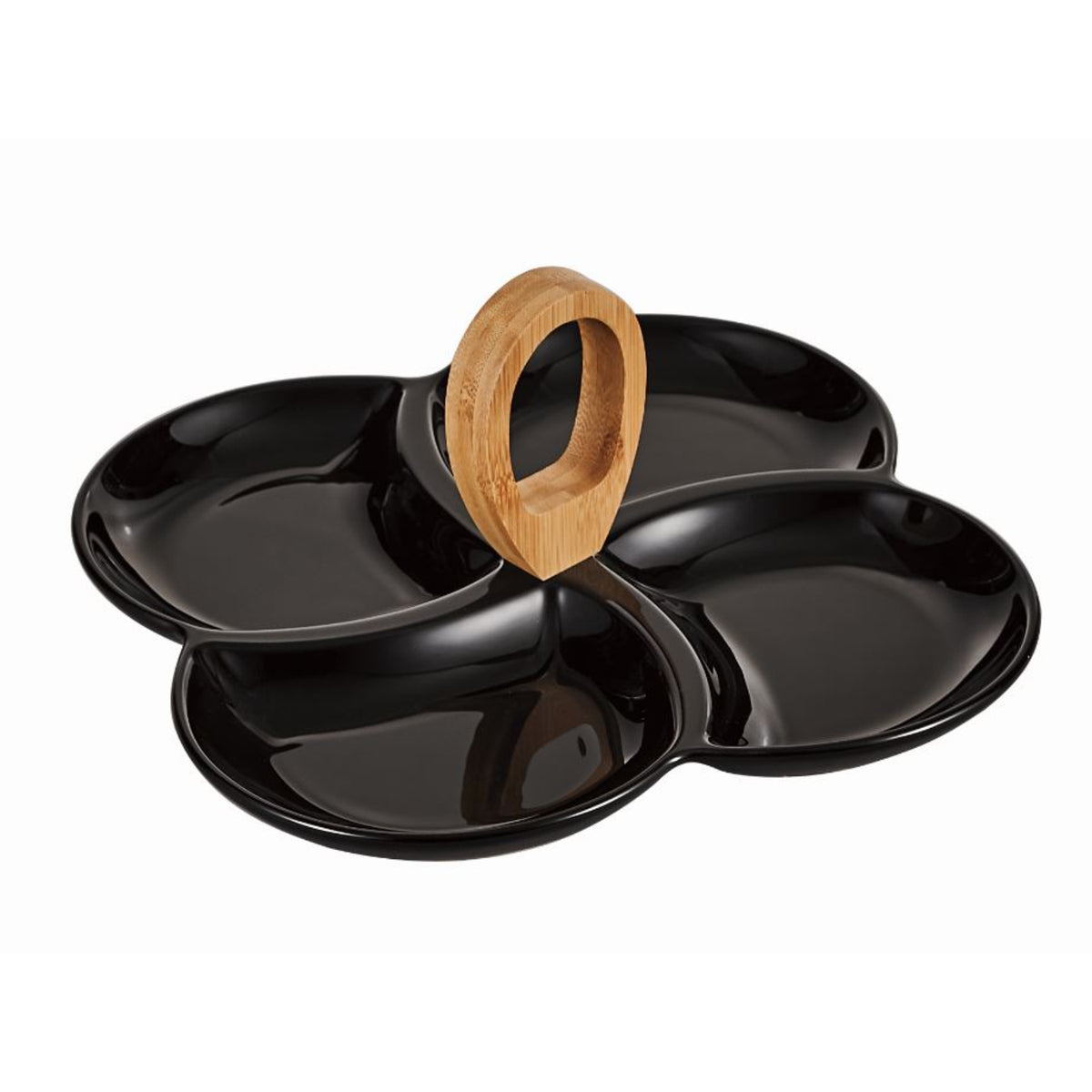 Bandeja para Aperitivos con Mango HJ23920 - Blanco